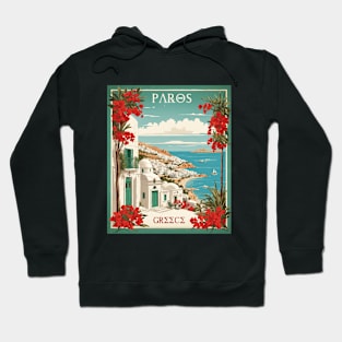 Paros Greece Tourism Vintage Poster Hoodie